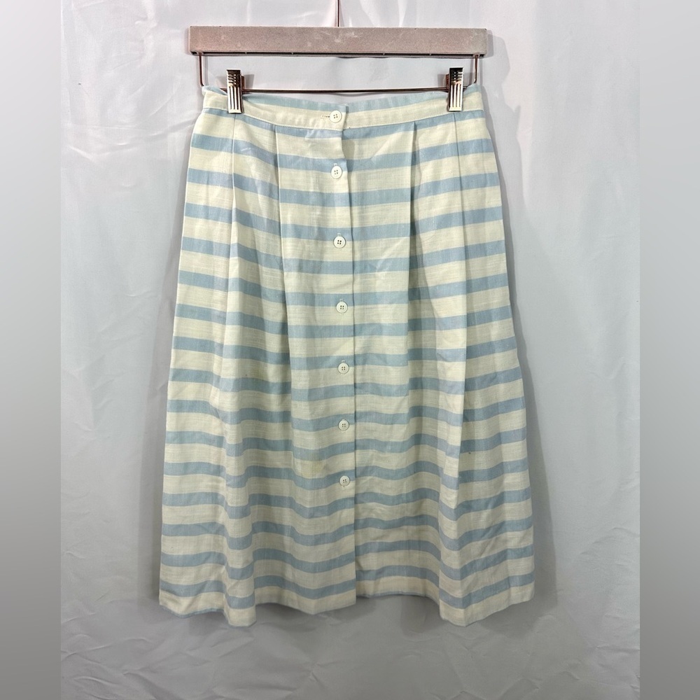 Vintage Bobbie Brooks striped high waisted striped midi skirt size 12